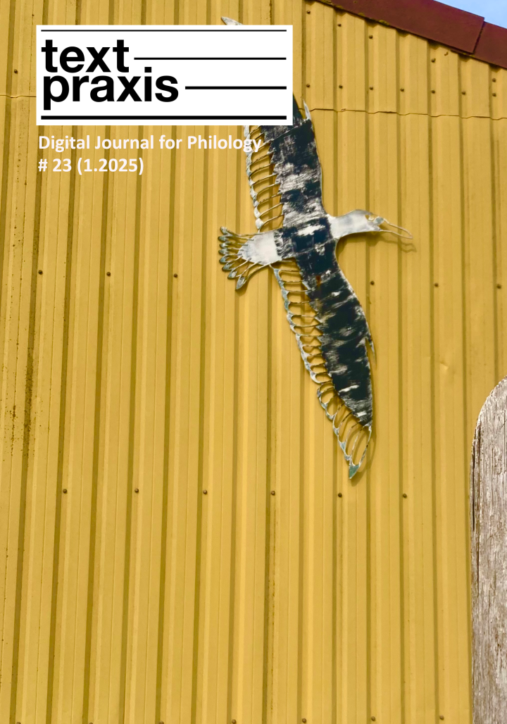 Cover of Issue 23, yellow wooden wall with gull